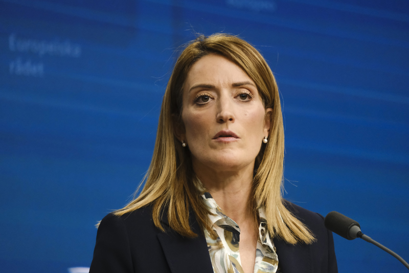 La presidente del Parlamento europeo, Roberta Metsola, e' in Lettonia